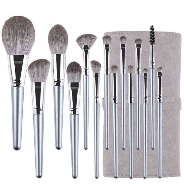 

nxy makeup brushes wooden handle sets 14pcs women beauty tools eye shadow blusher concealer girls brush brocha de maquillaje 0406