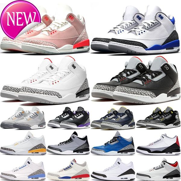 

racer blue basketball shoes 3s 3 black cement michigan fire red rust pink cool grey court purple laser orange unc men trainers sports l