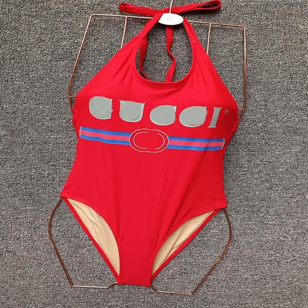 

21ss women's swimwear summer clothing women halter neck binkins beach one piece swim suit backless surf life female279x