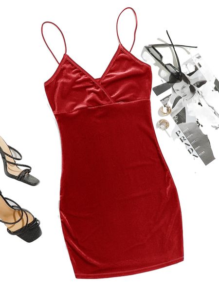 

solid velvet bodycon dress t2pz#, Black;gray