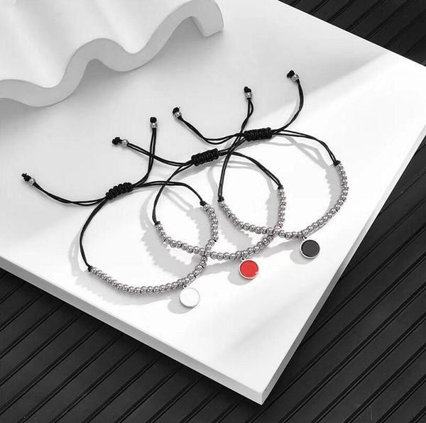

designer beaded drawstring bracelets for man woman handmade adjustable bracelet couples refinement bangle jewelry anniversary presents, Golden;silver