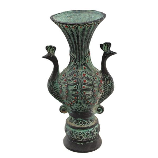 

two phoenixes small bronze the wine bottle wine bottle creative arts and crafts ornaments, Silver