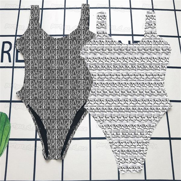 

backless womens swimsuits full letters one piece padded swimwear summer charming push up bathing, Black