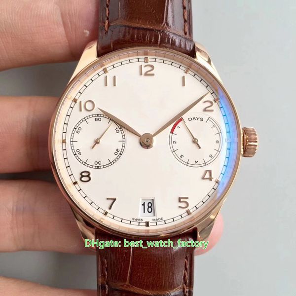 6 Style ZF Factory Orologi di alta qualità 42,3 mm Portoghese 7 giorni di riserva di carica Oro 18 carati CAL.51111 Movimento meccanico automatico Orologio da uomo Orologi da polso da uomo