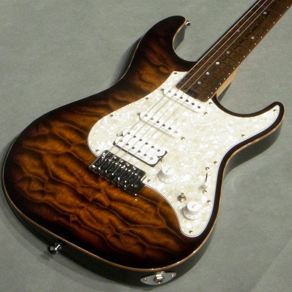 

es p snapper-ctm/hr tiger eye/brown pearl black #gg38c electric guitar