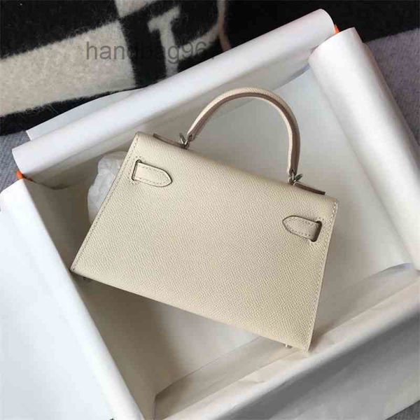 

designer bag herms women generation mini kellies epsom leather milkshake white gold buckle handbag honey wax thread hand stitch b5qf
