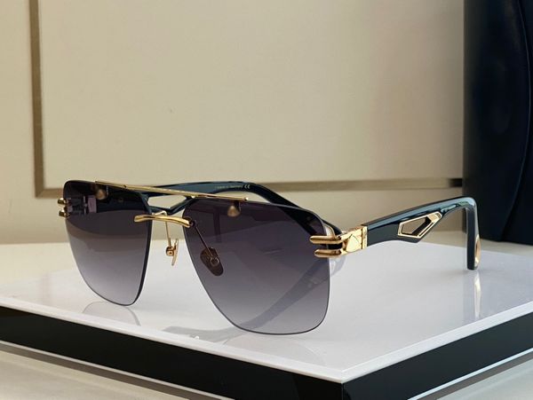 

sunglasses for men women summer the president style anti-ultraviolet retro plate square frameless glasses random box, White;black