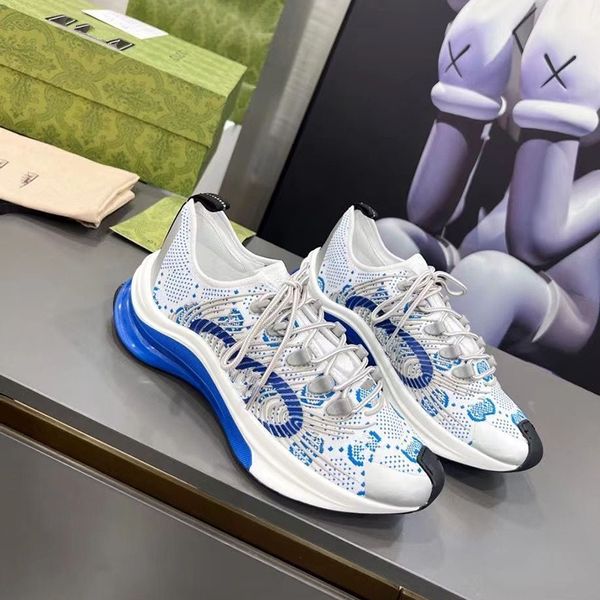 2022 Neue fliegende gewebte Jersey Ladies Sneakers flache Schnürfalle-Socken Papa Casual Running Shoes Asdadasdad