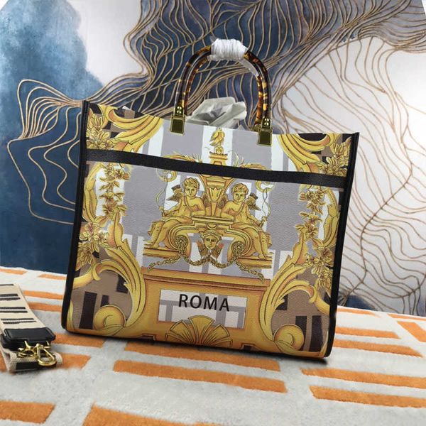 

classic handbags shopper handbag graffiti tote bag shoulder vacation bag women large capacity pocket founder modeling handle sj