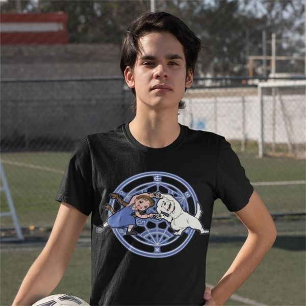 

fullmetal alchemist t shirt fullmetal ha dbz fusion style tshirt plus size tee man 100 cotton print streetwear awesome tshirt220622, White;black