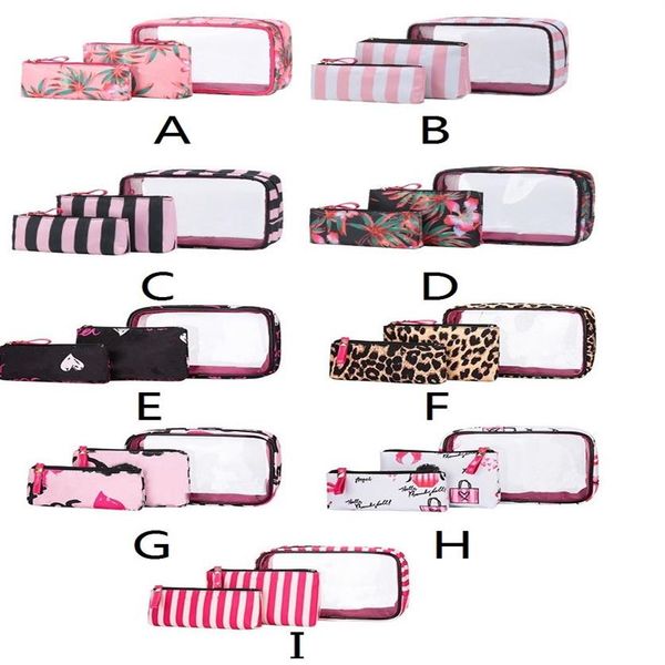 

portable pvc cosmetic bag kits in 3pcs small medium larger outdoor waterproof fashion makeup bags set travel size cosmetics storag219n