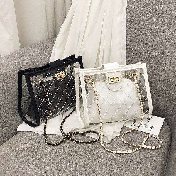 HBP пакеты на плечах дизайнер женщин косметическая сумка прозрачная композитная сумка для мессенджера мода роскошная сумочка кроссба