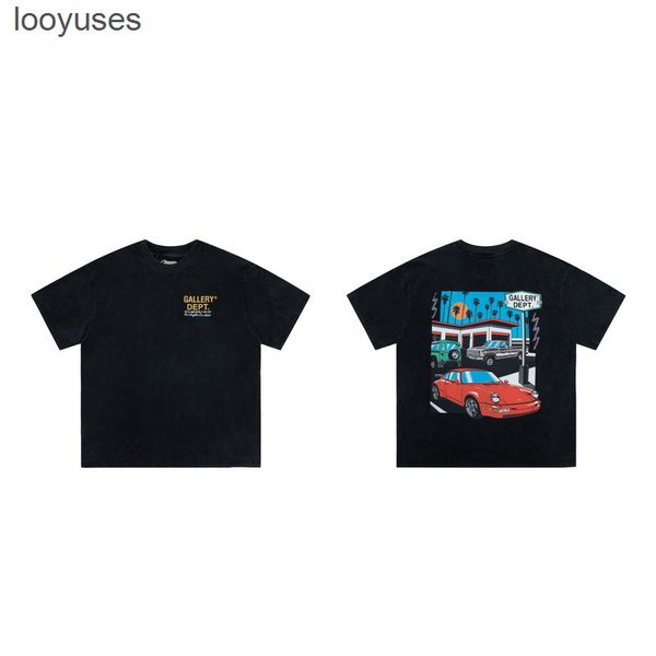 

galleryes t shirt dept tshirt mens version wash cartoon short sleeve t-shirt lovers unisex, White;black