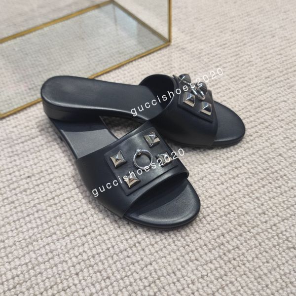 

2022 sandals designer slippers slides women shoes frame flip flop slide slideshow flat bottomed womens loafers sandal for summer size34-42 f, Black;red