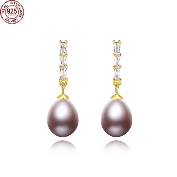 

babiqu freshwater natural pearl drop earrings dangle & chandelier for women girl wedding pure 925 silver fine jewelry boucle d'oreille