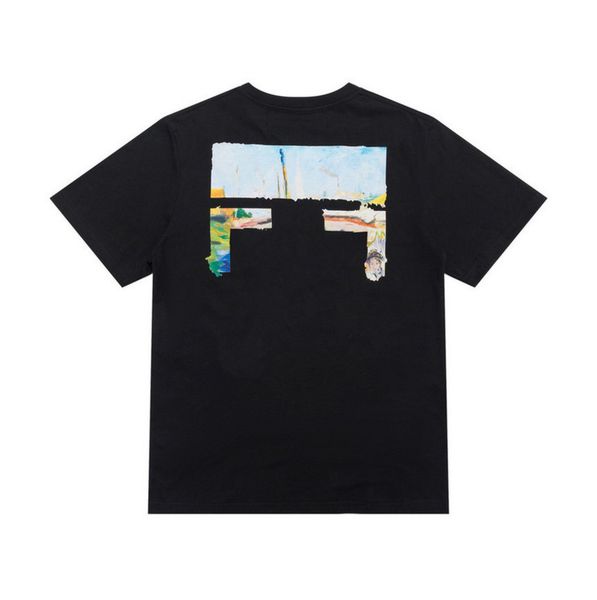 

summer mens loose t shirts fashion tees designers offs brands man women casual t-shirt luxury clothing letter arrow black white tshirts str, White;black