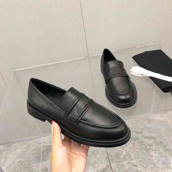 

dress shoes women's leather flat sneakers shoes round head square high heels spring, Black