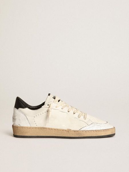 

high small dirty shoes designer luxury italian vintage handmade women's ball star sneakers in white nappa leather with black and heel t