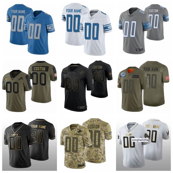 

2021 custom detroit men women youth lion football edition city split vapor limited stitched jersey size s-6xl''nfl''jers, Black