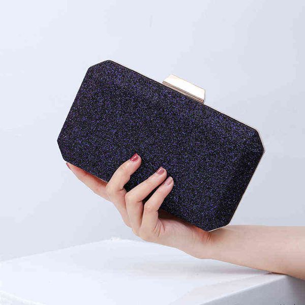 

pu leather women's mini sequin evening bag fashion clutch banquet girls shoulder messenger t220727