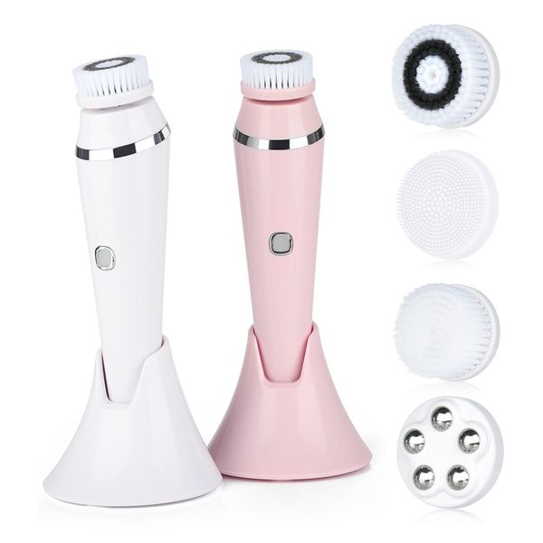 

face cleaning tool facial cleansing brush set 4 in 1 sonic exfoliating facial brushes spa kit skin beauty machine 055