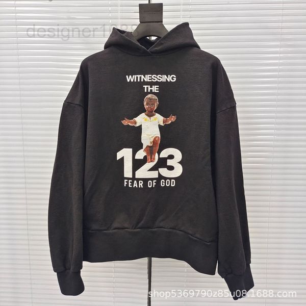 

men's hoodies & sweatshirts designer jerry's same ins fire rrr123fog annual co branded super thick hoodie di8r, Black