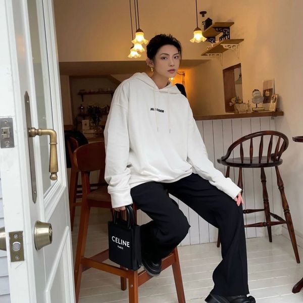 

jil hoodie mens sweatshirt designer sweater long-sleeved tshirt men women sweaters cotton pullover coat, Black