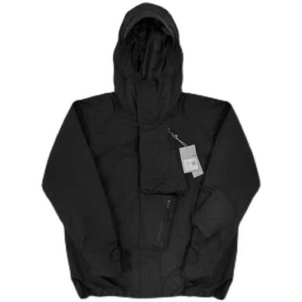 

men's jackets undermycar waterproof functional stormsuit zip pocket color contrast loose hooded jacket coat grailz, Black;brown