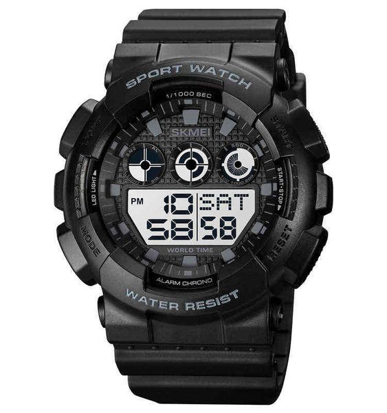 

huiya06 military watch sports luminous waterproof electronic watch fashion multifunctional trend watchet, Slivery;brown