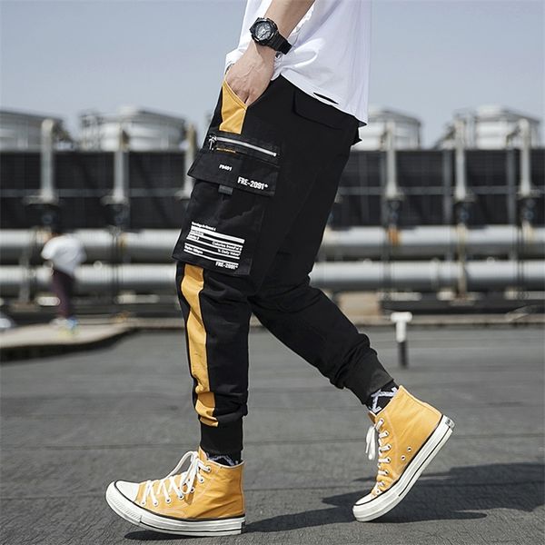 

streetwear joggers men spring autumn fashion sweatpants men's pants casual slim ankle-length men trousers women's pants 220810, Black