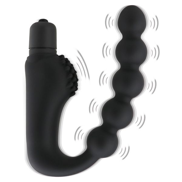 Anal Bead Vibrator Prostata-massagegerät Stecker Wasserdicht 10 Geschwindigkeiten Stimulation Butt Anus Silikon Erwachsene Männer Frauen sexy Spielzeug