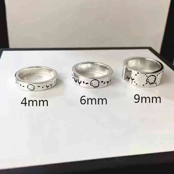 

fashion luxury ring for men women ghost designer rings jewelry sliver color, Silver