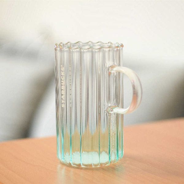 

starbucks 2021 summer fresh green glass with stirring stick 355ml coffee cup mug