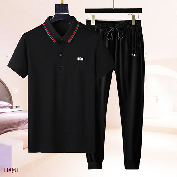 

luxury men's women's t-shirts polo shirts lapel sets embroidered classic premium casual short sleeves cotton comfort trend summer, White;black