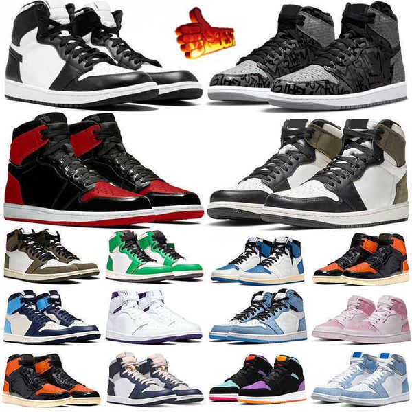 

og 1s basketball shoes 1 men women sneakers black white bred university blue dark mocha obsidian outdoor mens womens sports trainers 36-46