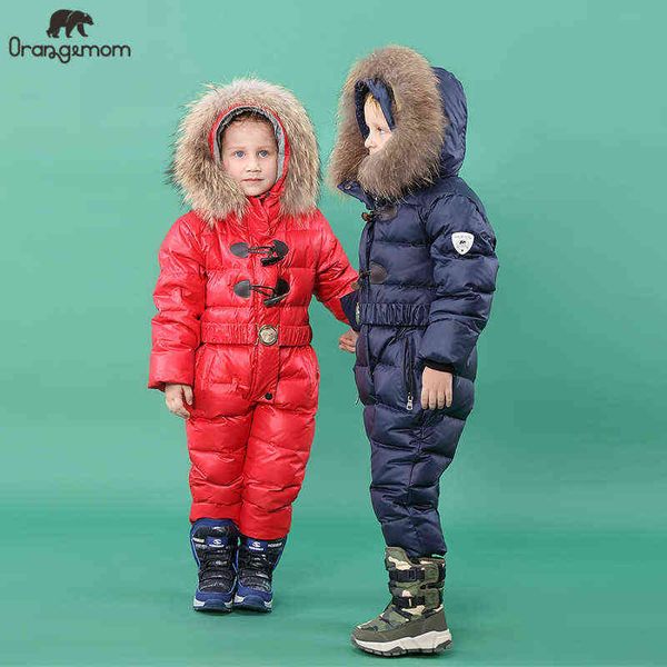 

sale orangemom winter children's clothing boys clothes children outerwear jackets for girls jackets thicken snow wear j220718, Blue;gray