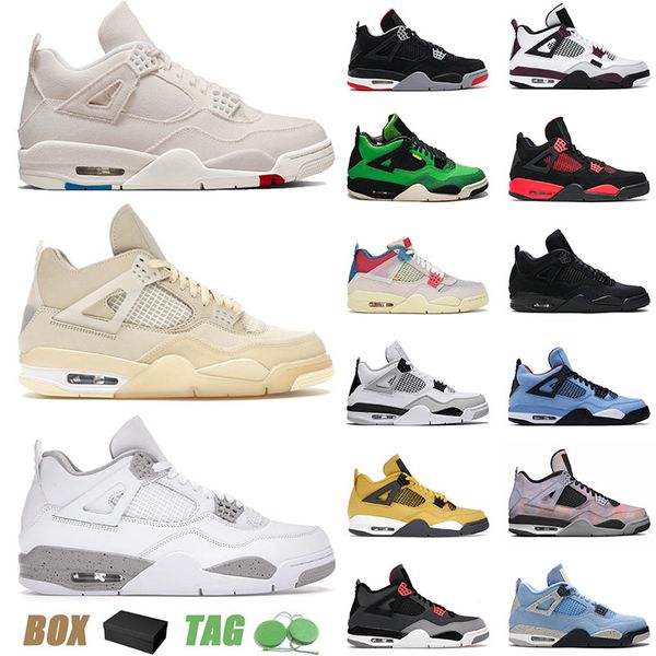 

new designer basketball shoes 4 4s iv mens womens jumpman university blue manila black cat red thunder toro cactus jack sneakers trainers