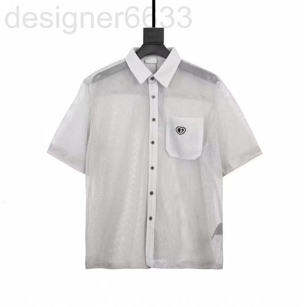 

women's blouses & shirts designer spring style embroidered shirt with short sleeves 4mhc, White