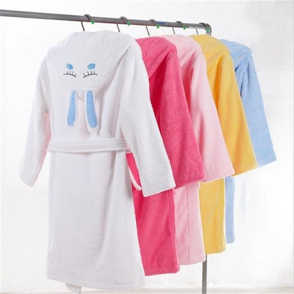 

32 style combed cotton children's sleepwear robe warm cotton kids bathrobe kids hooded towel robe boy girl kids hooded bath robe lj2012, Blue;red