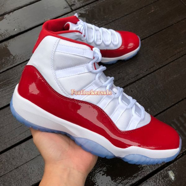 

11 cherry high basketball shoes 11s low 72-10 cool grey hyper blue bright citrus space jam classic bred 25th anniversary mens womens designe, White;red