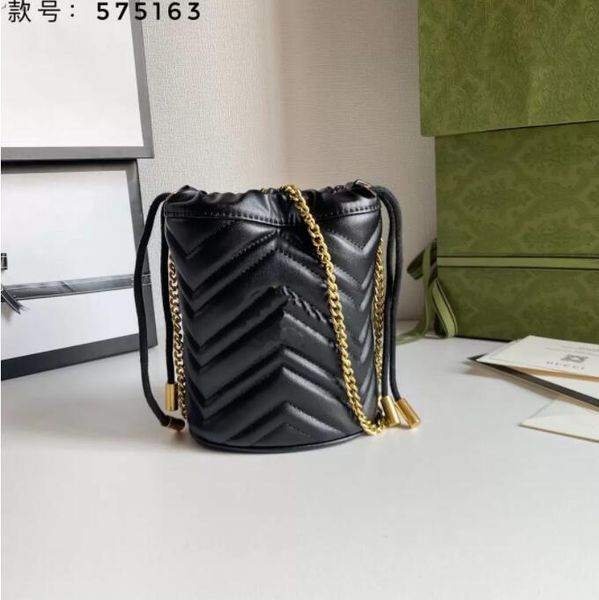 

fashion brand marmont bag love heart bucket bag wave pattern satchel shoulder bags chain handbags crossbody purse lady leather classic style