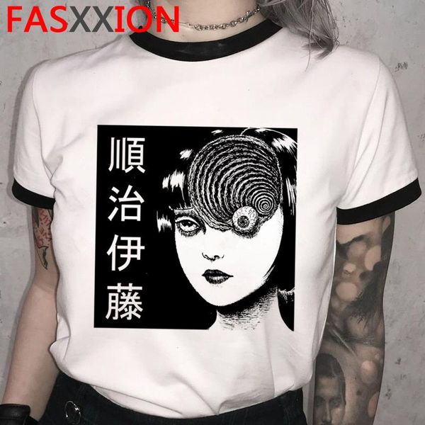 

junji ito tees men couple clothes casual grunge vintage, White;black