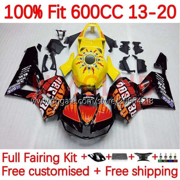 Carene iniezione per HONDA CBR 600RR CBR600 CBR 600 CC RR F5 13-20 147No.5 CBR600RR 13 14 15 16 17 18 19 20 600CC 2013 2014 2015 2016 2017 2018 2019 2020 Vendita corpo arancione