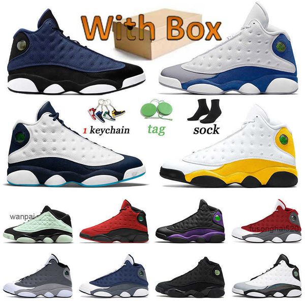 

classic 13 13s jumpman del sol basketball shoes designer womens flat reverse bred singles day french blue red flint obsidi og designer shoes, Black