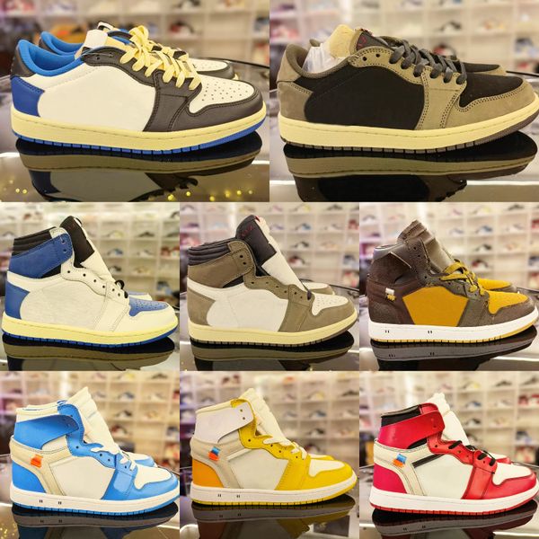 

2022 chicago university blue white 1s one mens basketball shoes for men womens sports off designer sneakers trainers