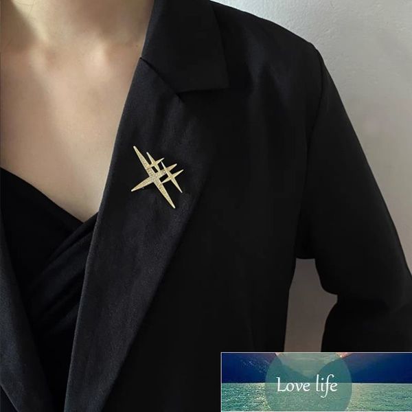 

vintage luxury star light brooches for women gold color alloy brooch lady party pins gifts, Gray