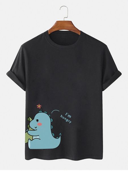 

men cartoon & letter graphic tee q4rg#, White;black