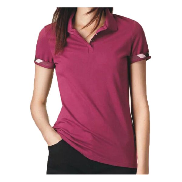 

22ss new famous brand new womens l t shirt slim cotton 100% women tshirt short sleeved female thin purple pure woman polo lape shirts asian, White