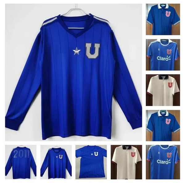 

1998 1999 universidad de chile retro soccer jerseys . rodriguez 2011 long sleeve home junior fernandes joaquin larrivey jose gatica footbal, Black;yellow