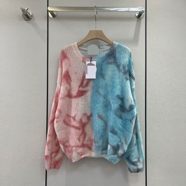 

722 2022 milan runway autumn summer brand same style sweater long sleeve crew neck pullover womens meiwuzhi, White;black